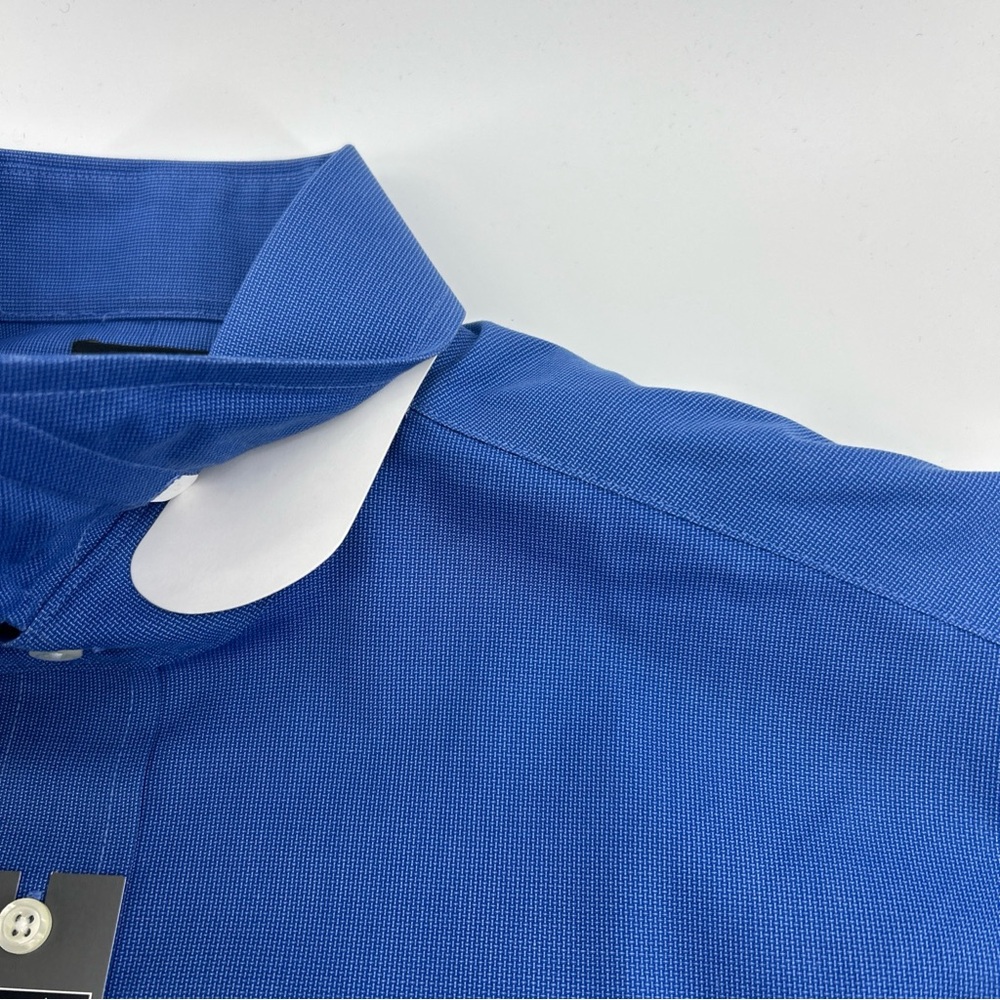 Jos A Bank Dress Shirt Men’s 15.5 Large Blue Pinpoint Classic Traveler NWT - Picture 7 of 12